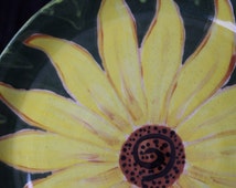 Popular items for sunflower plate on Etsy