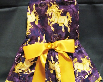 Handmade Dog Dress with big bow, fully lined