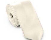 Ivory Tie / Ivory  Silk Tie / White Wedding Tie  / White Necktie FREE GIFT