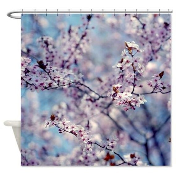 Dusche vorhang kirschblüte frühling badezimmerdekor Ãste