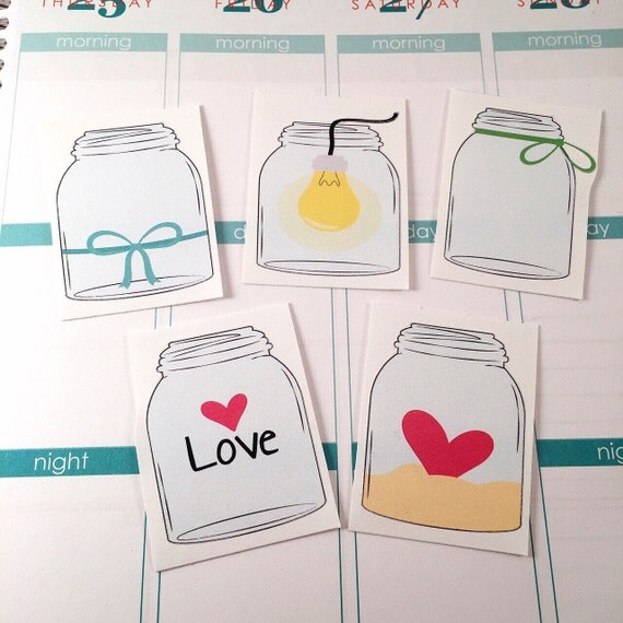 10 Mason Jar Stickers