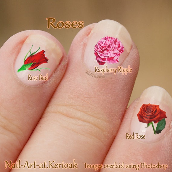 Rose Nail Art Flower Nail Art Stickers fingernail