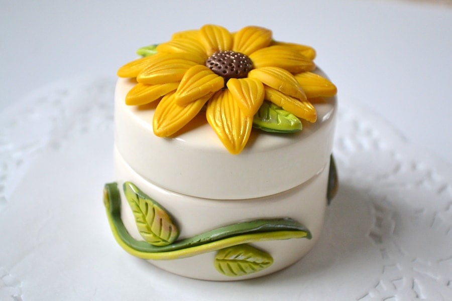 Polymer Clay Box Trinket Box Jewelry Box Coin Tray