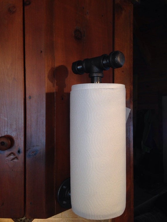 Items similar to Pipe Paper Towel Holder on Etsy