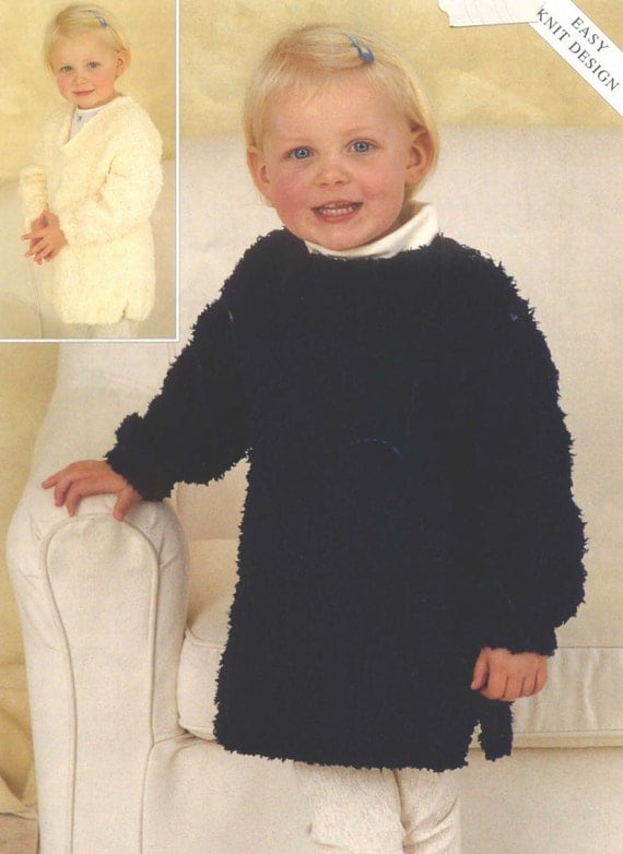 Knit Toddler Tunic Vintage Pattern 12 months to 6 years
