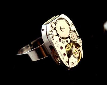 Ring watch mechanism mechanical automatic luxury watch