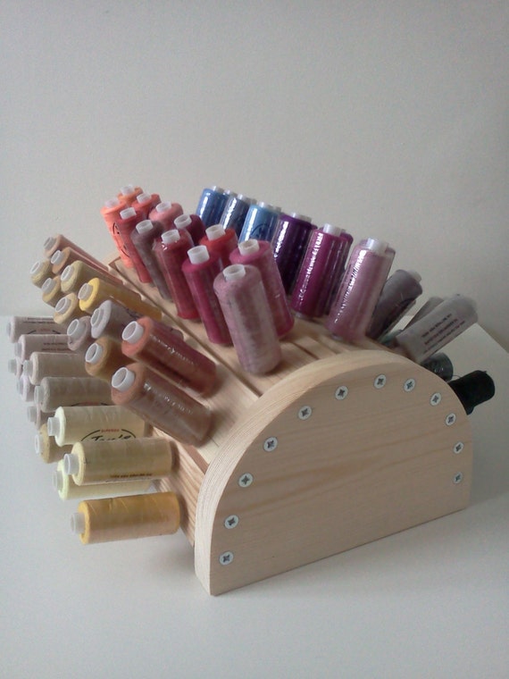 Sewing Thread Holder 72 Bobbin by ArthurBlackWoodware on Etsy