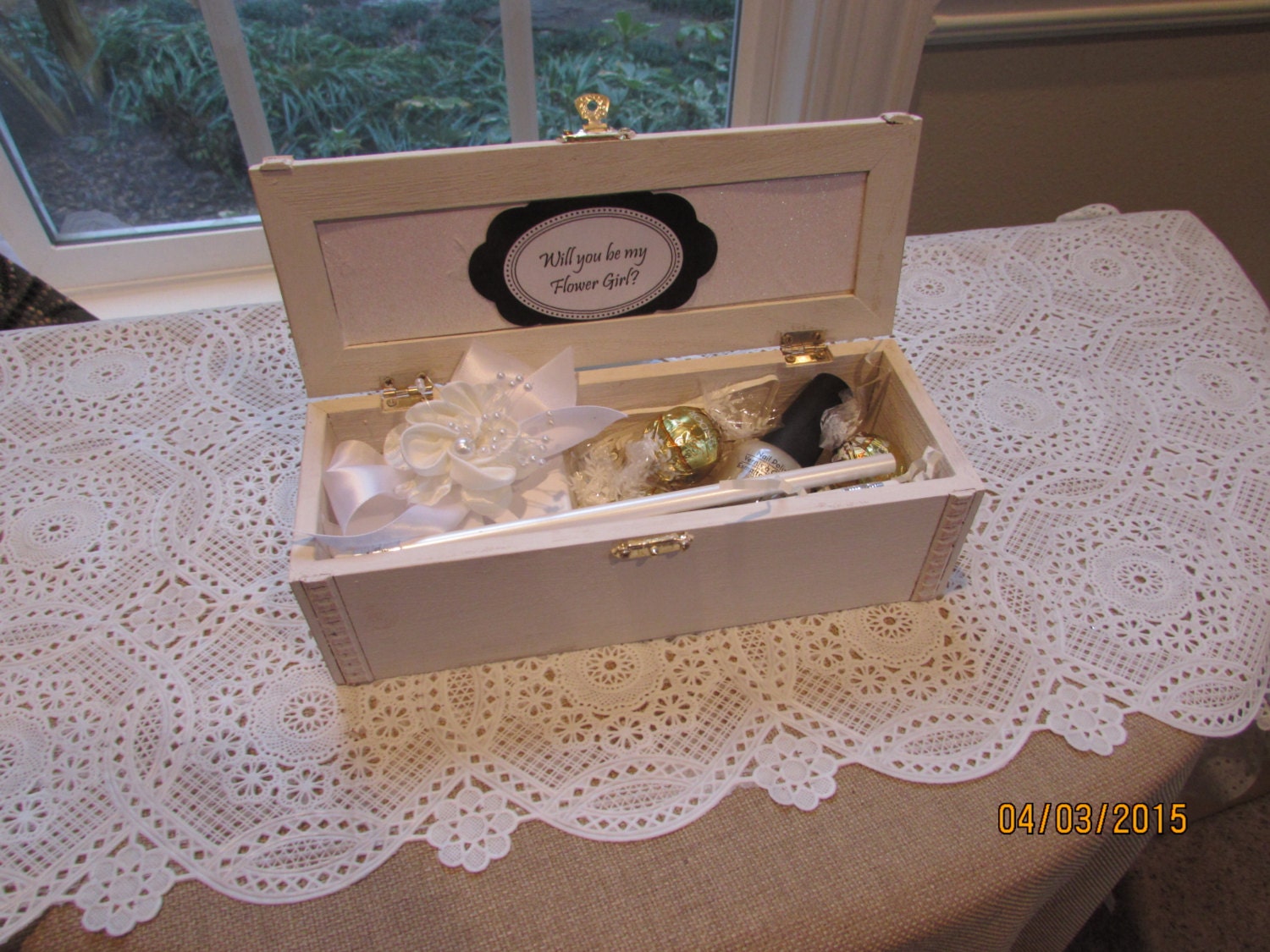 Will you be my Flower Girl box by RusticBarnVR on Etsy