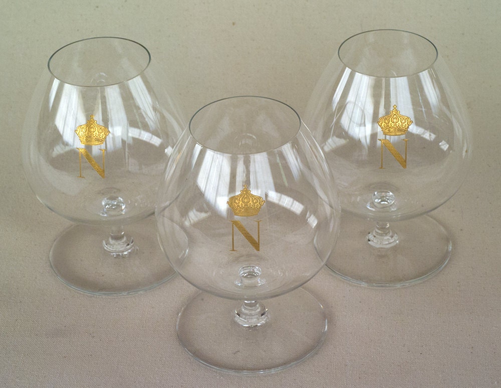 Baccarat Napoleon crystal brandy snifters set of 3 by BebeLoli