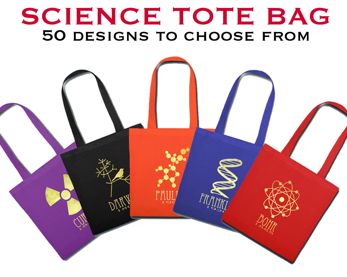 Science Tote Bag Scientist or Astronomer Geeky Book Bag