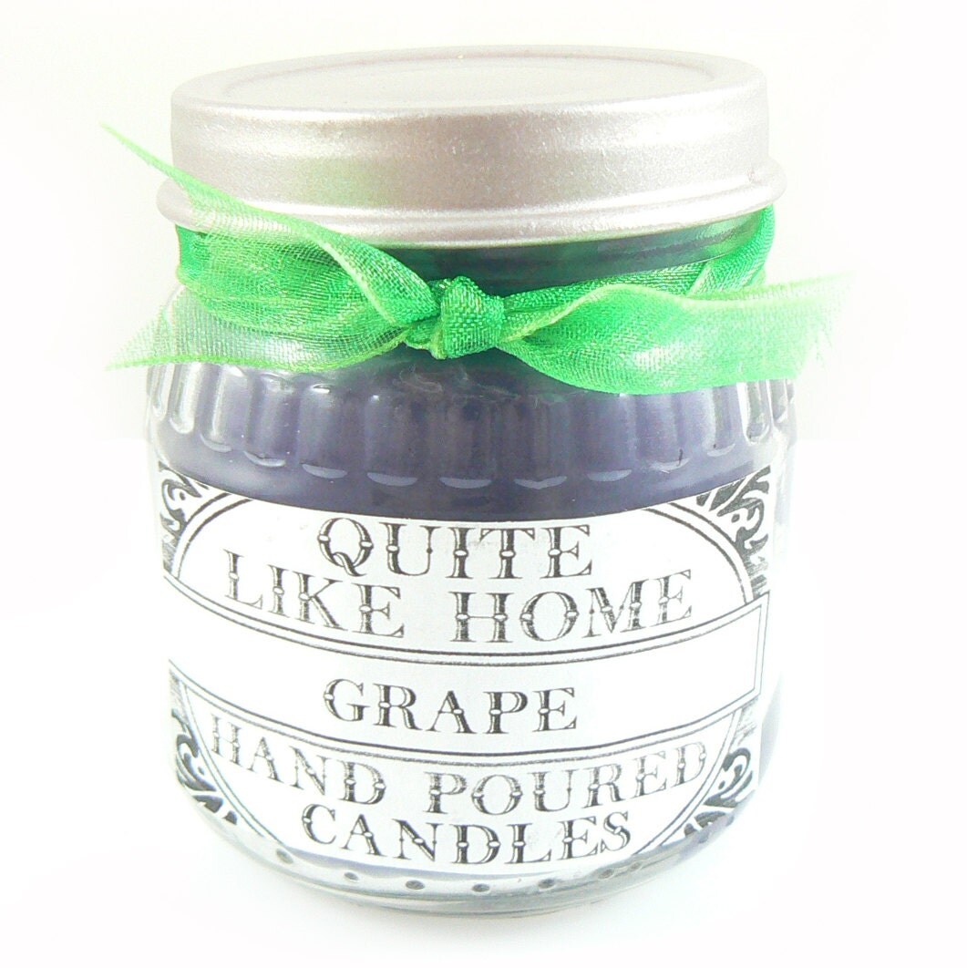 CLEARANCE Grape scented 4 oz. container candle with light