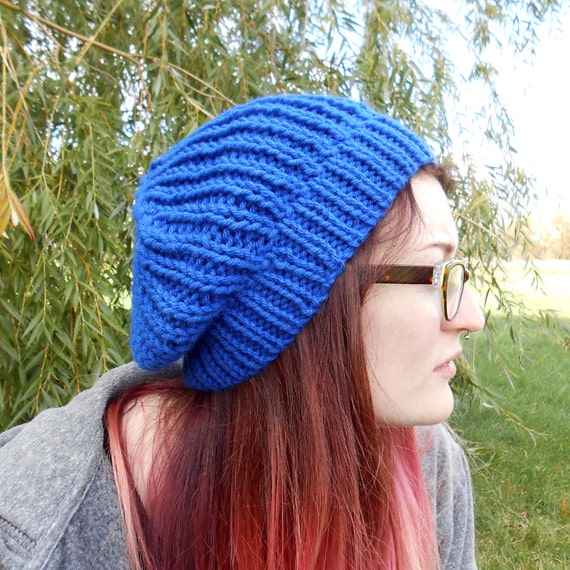  Slouchy Blue Hat