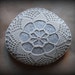 Crochet Lace Stone, Table Decorations, Wedding, Home Decor, Collectibles, Large, Light Beige, Handmade