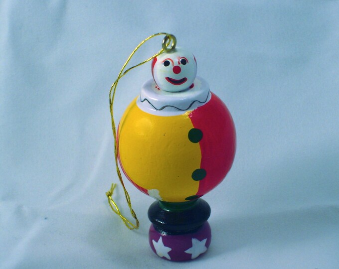Vintage Avon Clown Ornament Gift Collection Roly Poly Circus