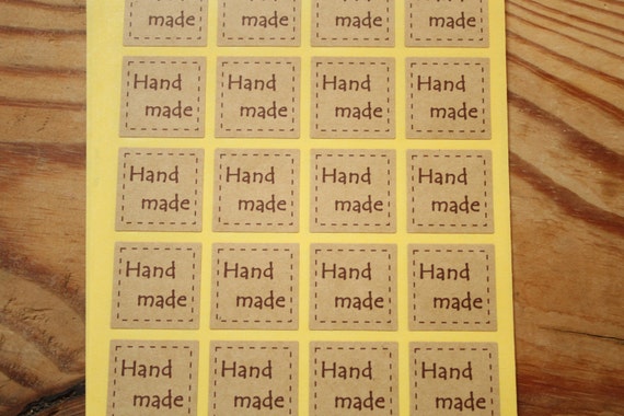 Hand Made Sticker - square stiched - 40 count Il_570xn