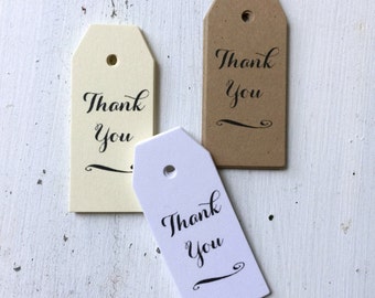 50 Mini Thank You Favor Tags, Wedding Thank You Tags, Bridal Shower Favor Tag, Baby Shower Favor Tag, Wedding Gift Tags, t003