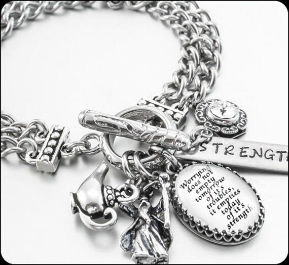 Inspirational Bracelet Quote Bracelet Word by BlackberryDesigns