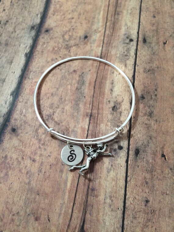 Scuba diver charm bracelet scuba jewelry diver by kimsjewelry