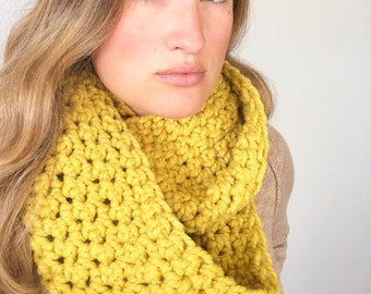 Infinity scarf cowl in Mustard