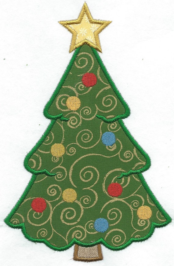 Christmas Tree Applique iron-on patch newest design machine