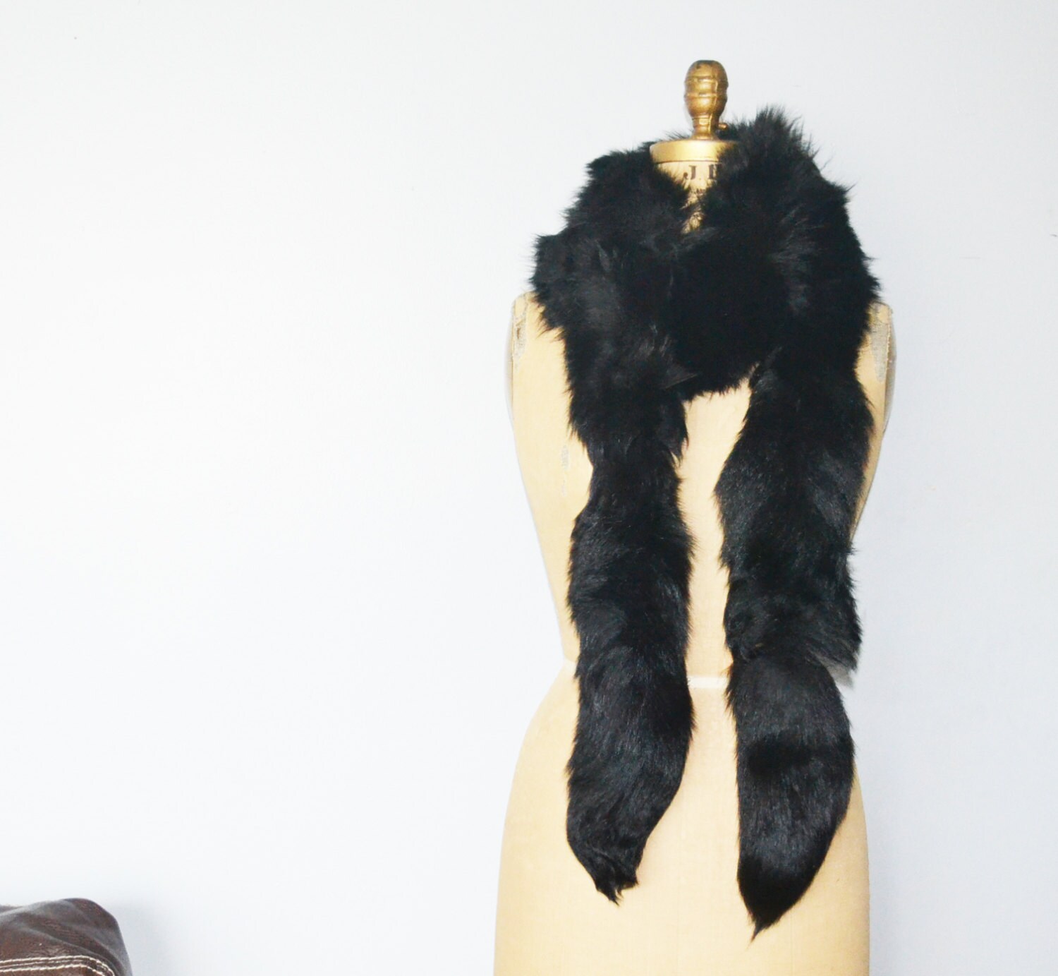 black boa scarf
