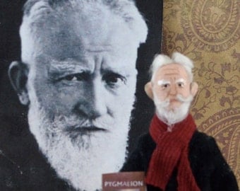 George Bernard Shaw Doll Miniature Irish Art Doll Collectible
