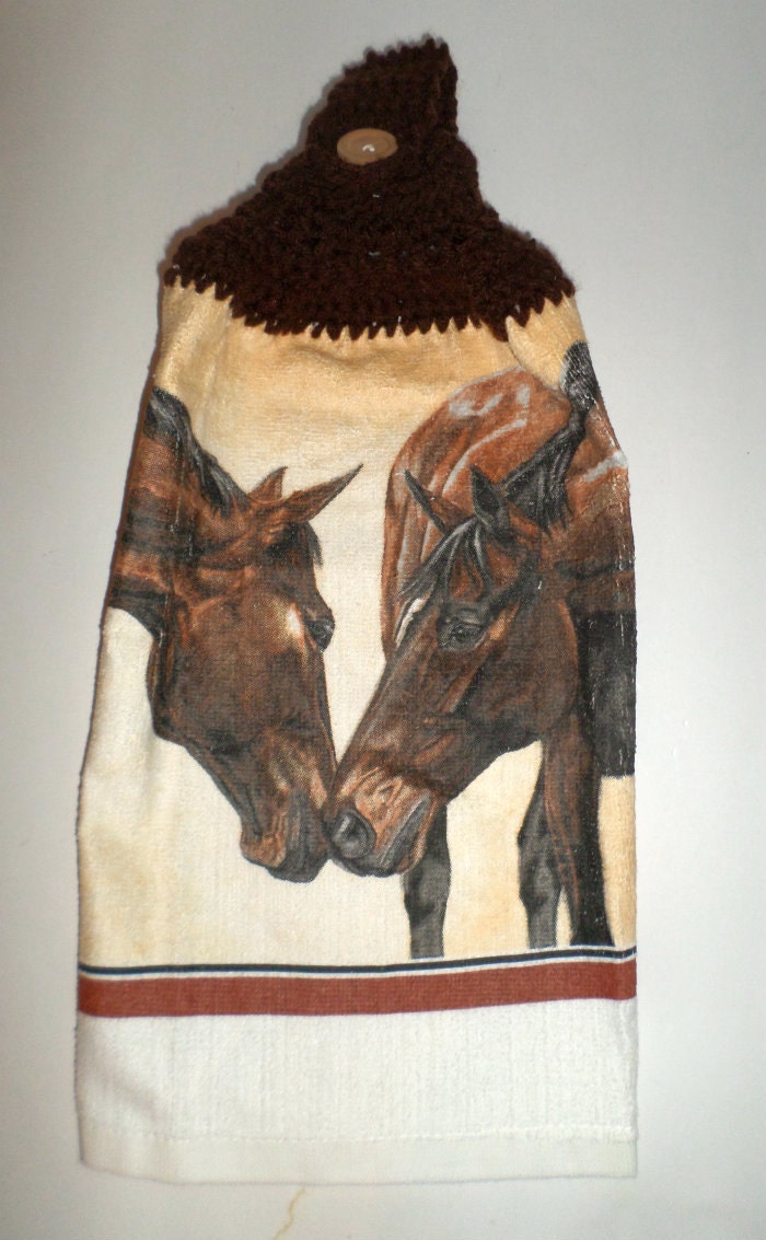 Hanging Towel Horses Horse Country Towel by CarriesCraftStore