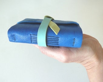 Pocket Leather Journal, Blue