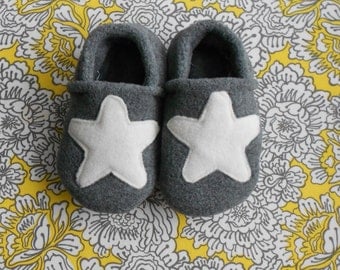 Custom Sea Star Fleece Slippers/Booties with Grip Tight Soles (Polartec Fleece/color nickel)
