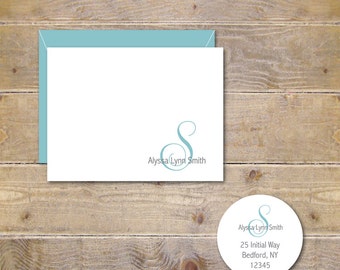 Personalized Note Cards . Personalized Stationery . Personalized Stationary . Hostess Gift . Stationery Set - Fancy Name Note Cards