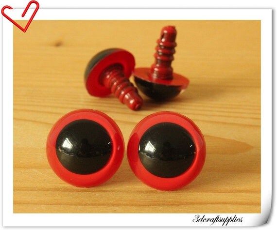 16 mm Red Safety eye amigurumi eye doll eyes cat eye 12 pieces