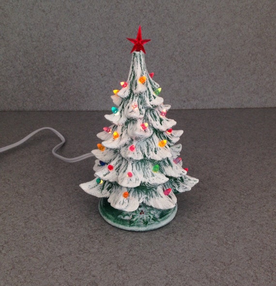 ceramic lighted christmas tree small light stained ceramic lighted christmas tree small light stained