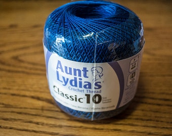 Aunt Lydia's Crochet Thread, Size 10 - 350 yards - Dark Royal