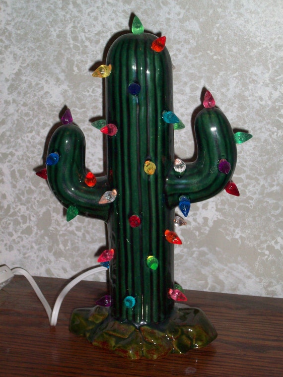 christmas light up cactus l ceramic christmas light up cactus l ceramic