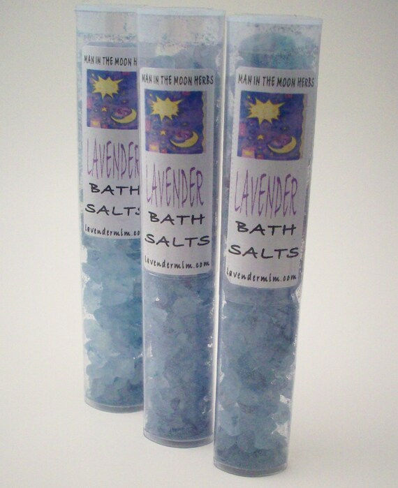 6 Bath Salt Tubes Half Dozen Assorted One by ManInTheMoonHerbs