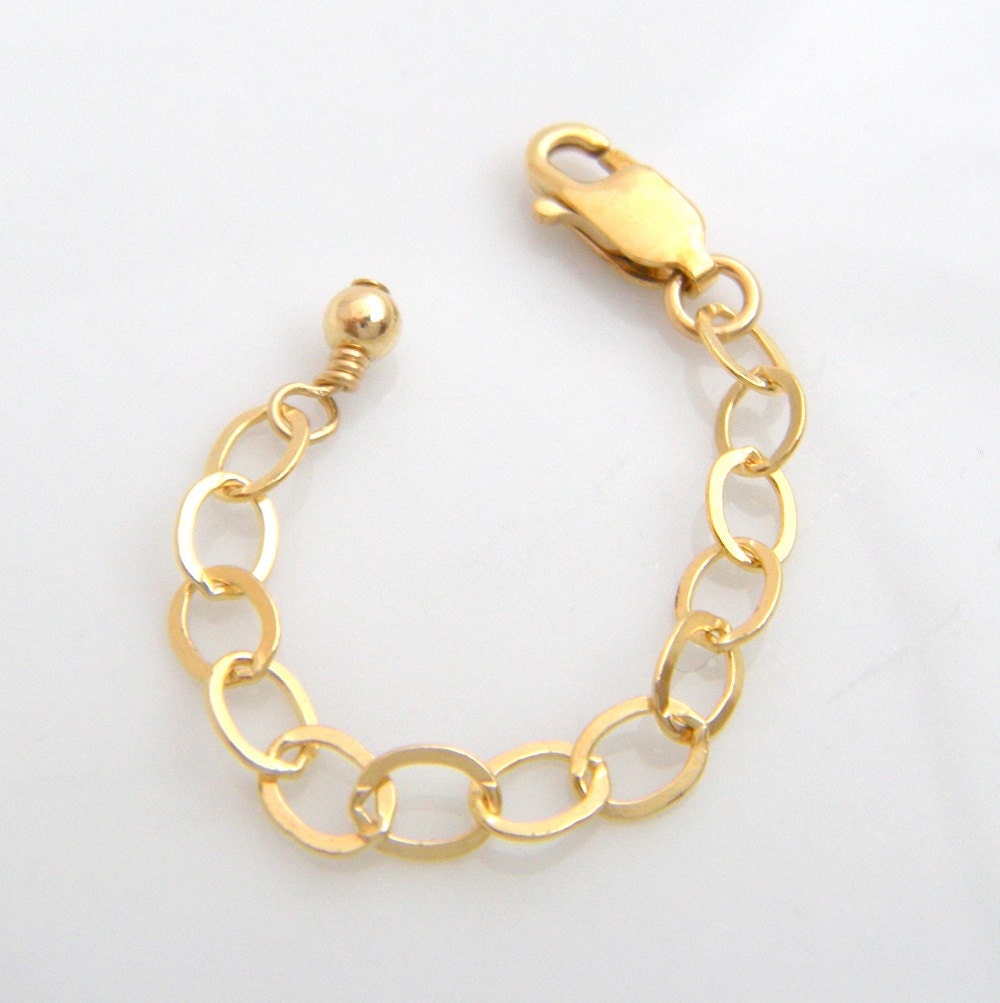 2.5 inch gold extension chain. 14k gold filled necklace