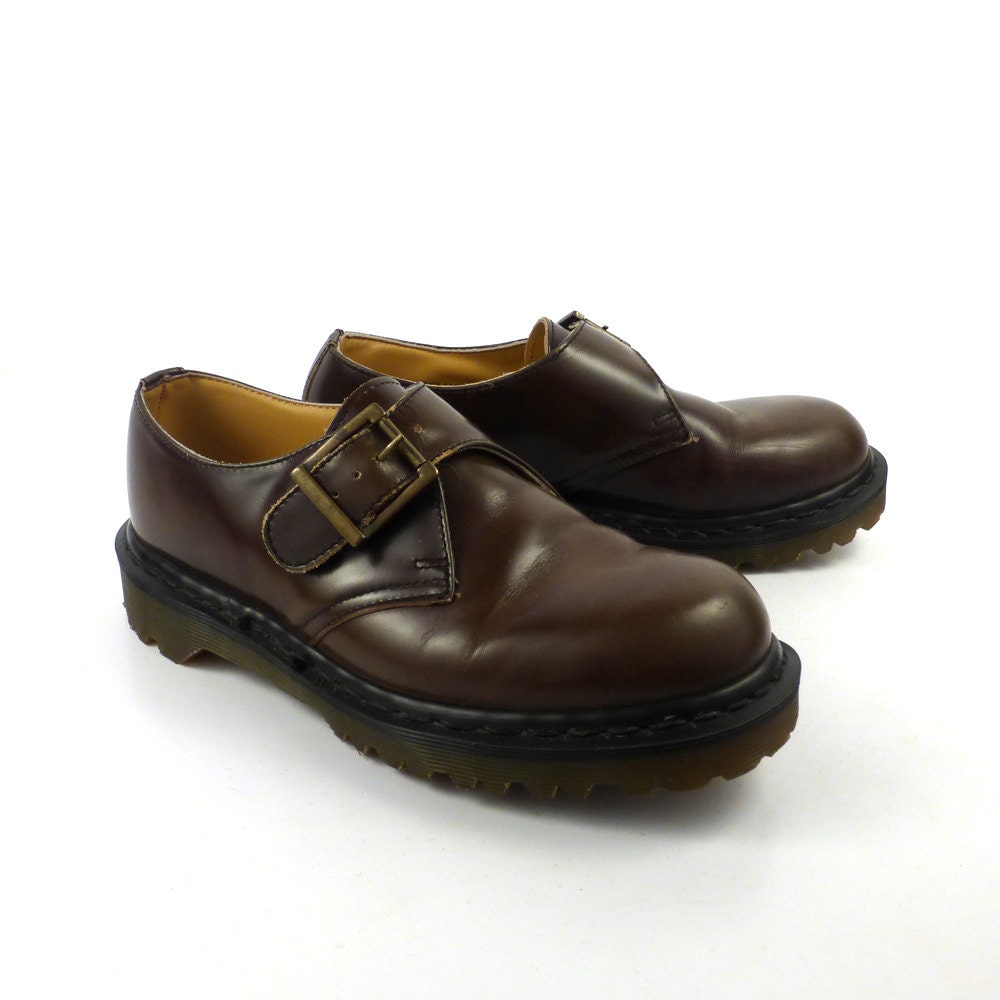Doc Martens Shoes Mary Janes 1990 Brown Leather T strap UK size 5 Women ...