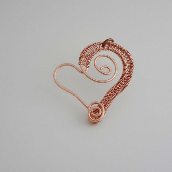 Wire wrapped heart pendant tutorial Instant download wire