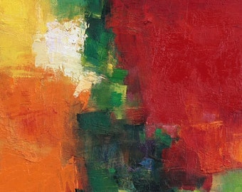 Small Box Painting 1095 - Original Oil Painting - 22.7 cm x 22.7 cm (app. 8.9 inch x 8.9 inch)