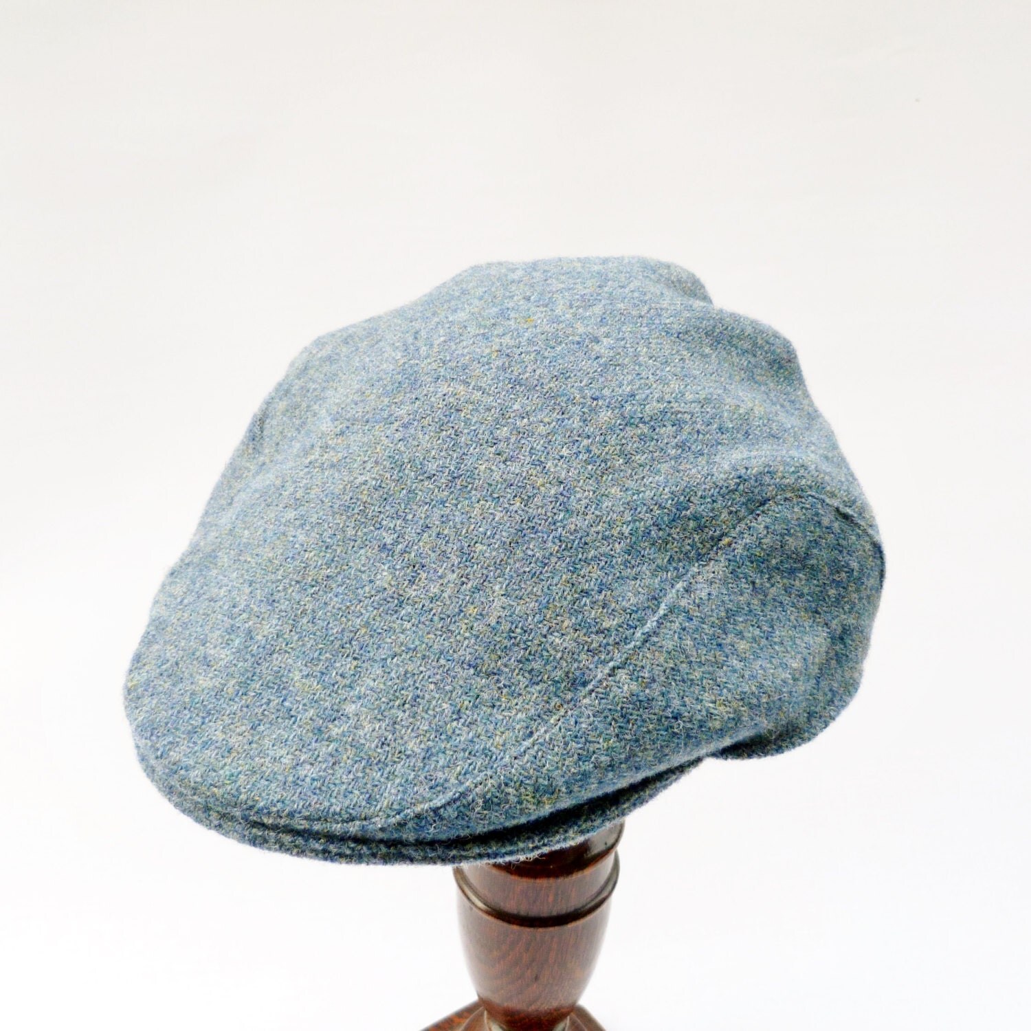 Mens Flat cap Blue Irish Wool Tweed by moaningminnie on Etsy