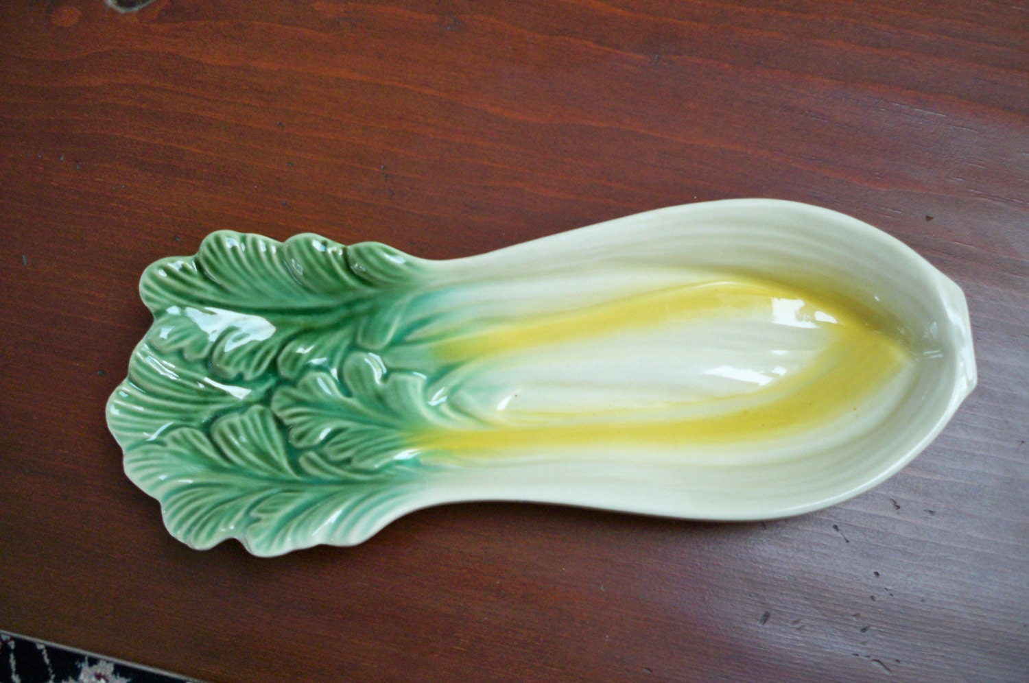 Vintage Serving Cardinal Ceramic Celery Pickle Dish Made in USA Haute