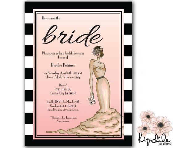 Hollywood Bridal Shower Invitations 3