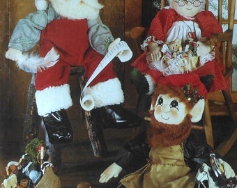 Santa Claus & Mrs. Claus Dolls Sewing Pattern UNCUT Simplicity 7067 doll
