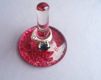 Hand Blown Art Glass Ring Holder