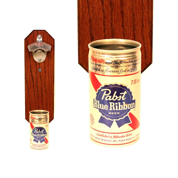 pabst blue vintage opener ribbon bottle Opener Blue Wall Pabst Can Beer Cap with Mounted Ribbon Vintage Bottle