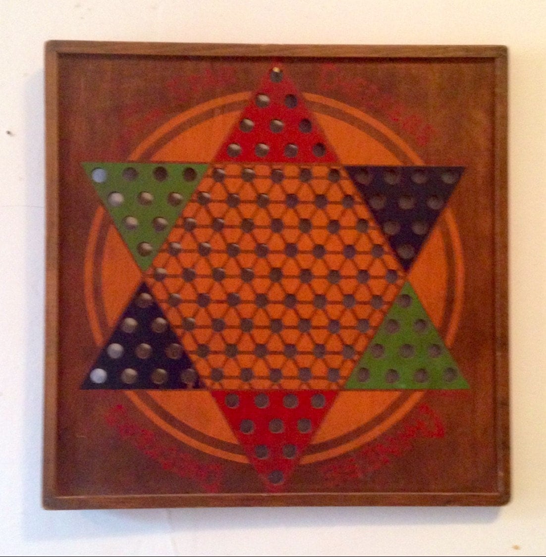 chinese checkers wood board
