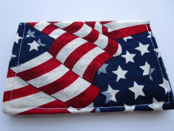 flag for holder american folded Flag American Wallet, Wallet, Card Wavy Credit Flag Patriotic Wallet,