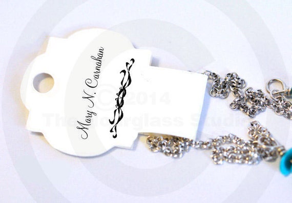 Download Custom fold-over hang tag059 Necklace hang tag Jewelry