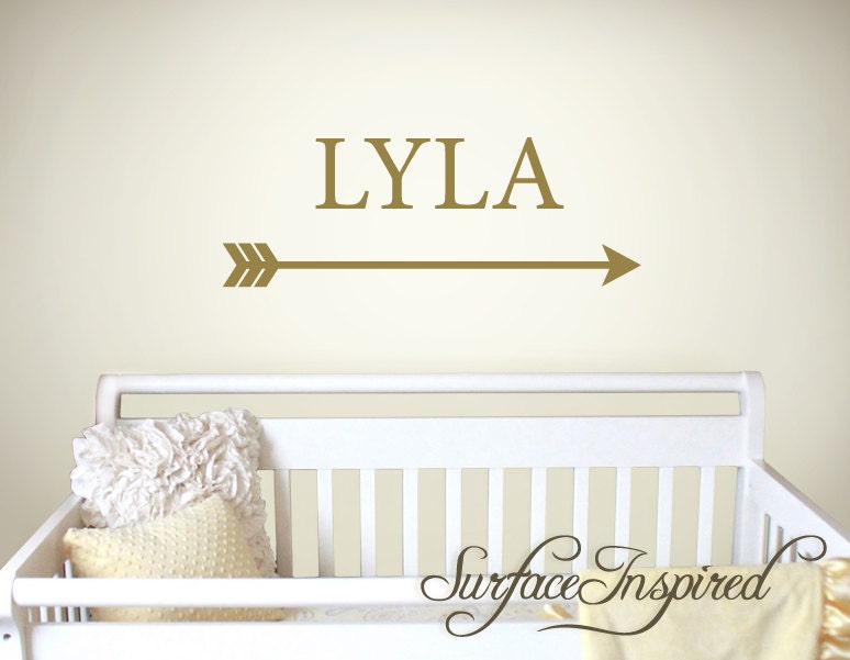 Nursery Wall Decals Personalized Names Lyla Name Decal With An Personalized Name Wall Decals For Nursery