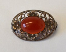 Popular items for carnelian brooch on Etsy